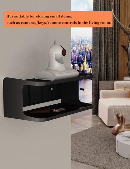 Bedside Shelf Accessories Organizer for Bedroom Bedside Wall Organizer Universal Bedside Shelf Wall Mount for Glasses/Remote/Earphone/Cell Phone and More (Black)
