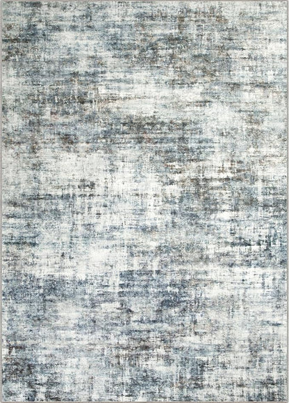 6x9 Area Rugs Washable Rug: Large Modern Abstract Living Room Rug Soft Anti-Skid Thin Carpet Indoor Floor Non-Shedding Carpets for Bedroom Dining Room Farmhouse Nursery Home Office Blue Multi
