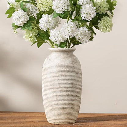Ceramic Flower Vase, 12.5" Large Vases Home Decor Rustic Farmhouse Tall Pottery Decorative Pampas Vase for Table Living Room Entryway Mantel Bookshelf Bedroom Bathroom Kitchen - D