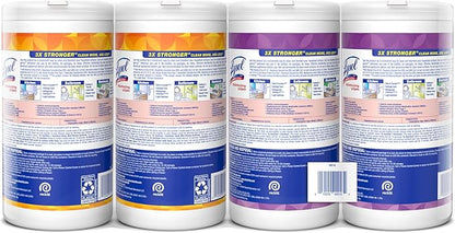 LYSOL Disinfecting Wipes, All Purpose Cleaner, Multi-Surface Antibacterial Cleaning Wipes, Household Cleaning Supplies, Dorm Essentials, Lavender + Mango Scents, 80 ct. (4 Pack)