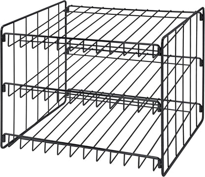 Kitchen Details 3 Tier Can Storage Organizer Rack in Black
