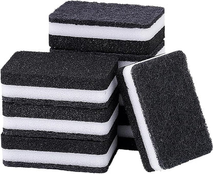 Taeku Natural Kitchen Sponge, 6 Pack Heavy Duty Scrub Cellulose Sponge Premium Multifunction Eco Friendly Cleaning Sponges for Dishes (Black)