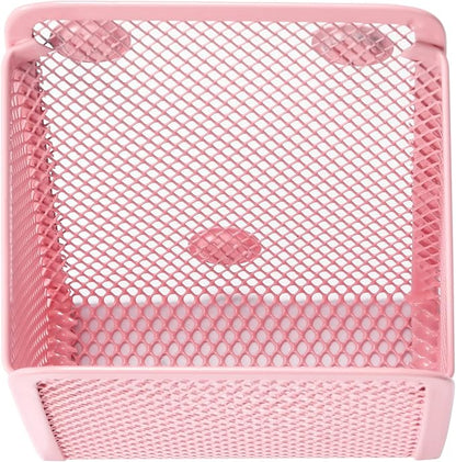 Magnetic Pencil Holder,Mesh Stainless Steel Pen Basket, Metal Writing Utensil Storage Organizer for Whiteboard,Blackboard,Kitchen, Locker, Home, or Office