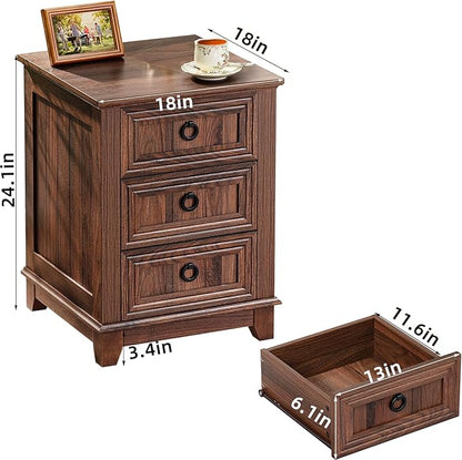 Farmhouse Coffee Table Set of 3, Furniture Set, Coffee Table with Hidden Storage Organizer and Nightsand 3-Piece Set, Large Country Natural Center Table Set for Living Room,Office, Home