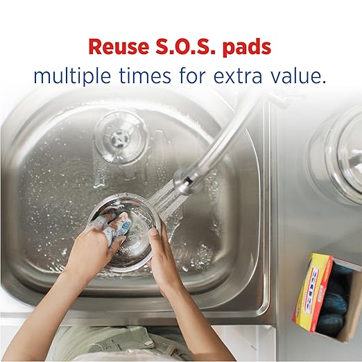 S.O.S Steel Wool Soap Pads,18 Count (Pack of 12)