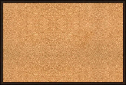 Amanti Art Natural Cork Board for Wall, 25x37 Vision Board with Brown Wood Frame, Large Corkboard Office Decor for Home Organization, Rustic Farmhouse Corkboard Pinboard to display items for home