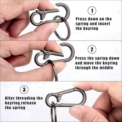 Wikavanli Metal Keychains Keyring Key Chain Ring Clip Holder Organizer for Home Car Keys Key Finder Women Men