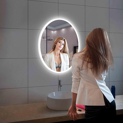 Blossom 20'' x 30'' LED Mirror for Bathroom Lighted Vanity Mirror for Wall Front Lights + Backlit LED Bathroom Mirror Anti-Fog Tempered Glass ETL Listed, Wall Mounted LED Vanity Mirror