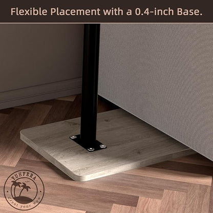 Sofa Armrest Tray Table for Couch - 360° Swivel Height Adjustable End for Small Spaces, Snack Side Table for Bed or Chair with Phone & Tablet Slot (Gray,Standard)