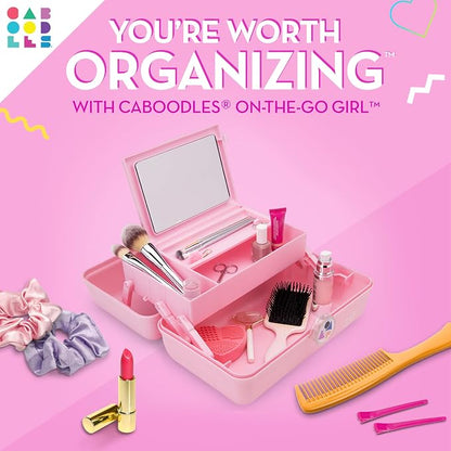 Caboodles Twilight Disco - On-the-go Girl Costmetic Organizer Make-up & Accessory Carry Case, Pink Sparkle
