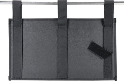 Zafit Hanging Bedside Caddy, Bedside Storage Organizer for Magazine, Phone, Remote control (6 Pockets-Black)