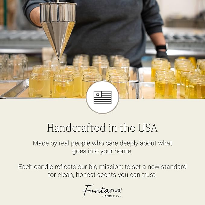 Fontana Candle Co Wood Wick Beeswax Jar Candles - 3-Jar Fall Bundle - Made with Coconut Oil & Pure Essential Oils – Clean Burn, Long Lasting and Non-Toxic Candles for Home & Room Decor