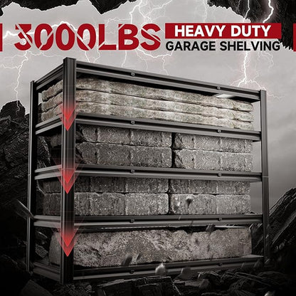 cynnda 5-Tier 60" W x 24" D x 72" H Garage Shelving Units 3000LBS Shelves Garage Heavy Duty Metal Shelf Unit Adjustable Basement Industrial Storage Racks