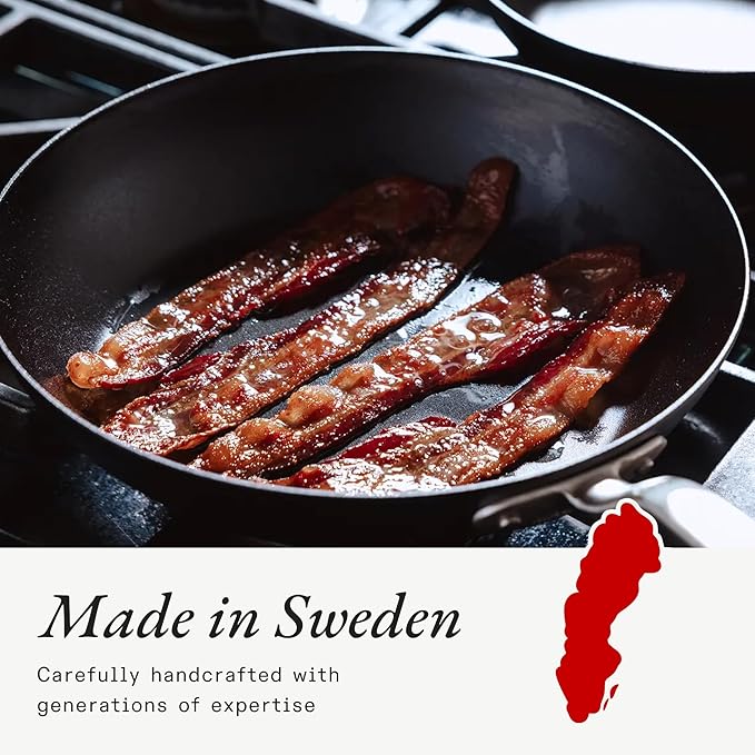 Made In Cookware | 2 Piece (Includes 10",12") Seasoned Carbon Steel Frying Pan | (Like Cast Iron, but Better) | Professional Cookware | Crafted in Sweden | Induction Compatible