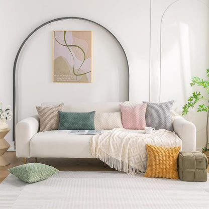 Set of 4 Teal Green Decorative Throw Pillow Covers 20x20 Inch Corduroy Pillow Covers for Bed Couch Sofa Living Room Soft Square Cushion Cases