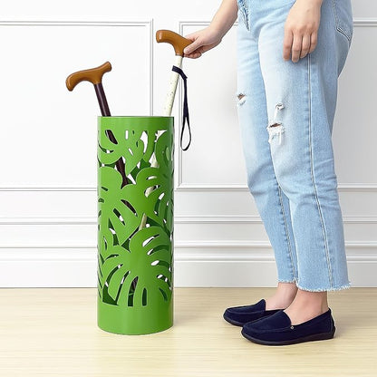 Mango Steam Round Leaf Umbrella Stand, Green