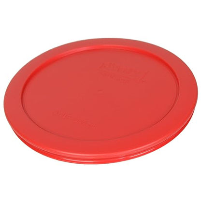 Pyrex 7201-PC 4-Cup Red Plastic Food Storage Replacement Lid (3-Pack) - Made in USA