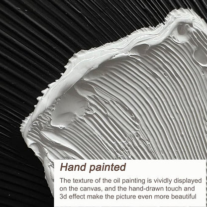 Tarfupth Black and White Abstract Wall Art for Living Room Hand-Painted Large Abstract Wave Oil Paintings Textured Artwork for Bedroom Office Home Decor 20x40 Inch