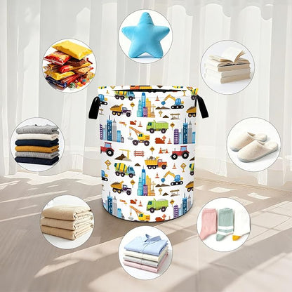 Truck Laundry Basket Waterproof Laundry Hamper Foldable Laundry Bag with Handles for Bedroom, Bathroom, Office, Clothes Storage