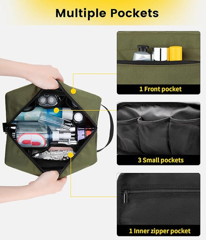 Vorspack Travel Toiletry Bag for Men - Hanging Toiletries Bag Water Resistant Travel Bag for Toiletries Accessories