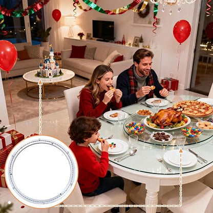 TamBee Lazy Susan Bearing 18 Inch - Heavy Duty Lazy Susan Base & Hardware, Silent Turntable for Smooth Rotation (Aluminum Alloy, 380LB Capacity, Base Only)