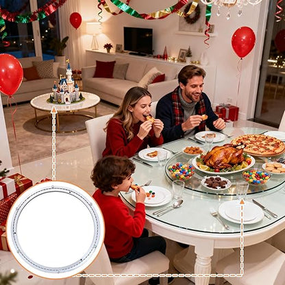 TamBee 12 Inch Mute Lazy Susan Bearing Base - 300lb Capacity Aluminum Heavy Duty Lazy Susan Turntable Mechanism Kit for Smooth Rotation, Universal Hardware for DIY Furniture, Table (Base Only)