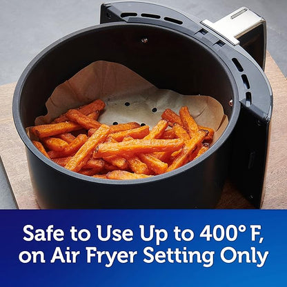 Reynolds Kitchens Air Fryer Liners Disposable, Unbleached Parchment Paper Sheets, 50 Count (Pack of 2)