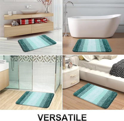 OLANLY Large Bathroom Rugs Mat 45x27, Extra Soft Absorbent Microfiber Bath Rugs, Rubber Backing, Quick Dry, Washable Bath Mat for Bathroom Floor, Tub and Shower, Home Decor Accessories, Blackish Green
