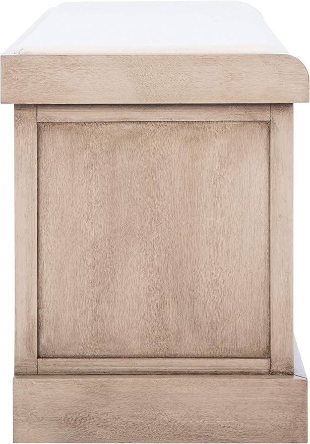 Safavieh Home Collection Landers Sand 2-Drawer/Cushion Storage Bench (Fully Assembled) BCH5702D