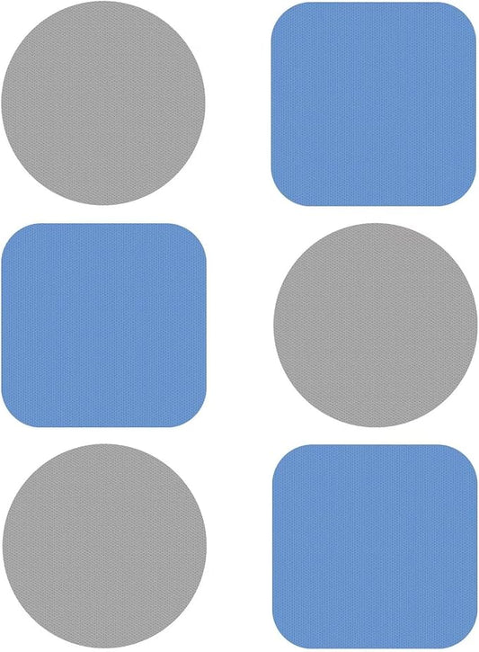 Leezmark 6pcs Jar Openers, Rubber Jar Opener Gripper Pads Kitchen Coasters Multi-function Jar Opener for Seniors with Arthritis Weak Hands(Gray, Blue)