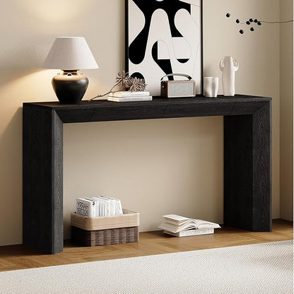 Modern Entryway Console Table 60-Inch Entryway Sofa Table with 2 Hidden Storage Drawers for Living Room Entrance Hallway Furniture, Easy Assembly (Black)