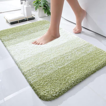 OLANLY Small Bathroom Rugs Mat 24x16, Extra Soft Absorbent Microfiber Bath Rugs, Rubber Backing, Quick Dry, Washable Bath Mats for Bathroom, Tub and Shower, Home Decor Accessories, Mustard Yellow