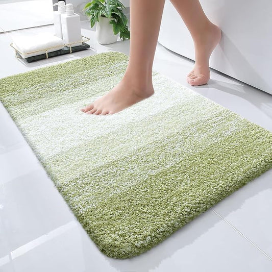 OLANLY Small Bathroom Rugs Mat 24x16, Extra Soft Absorbent Microfiber Bath Rugs, Rubber Backing, Quick Dry, Washable Bath Mats for Bathroom, Tub and Shower, Home Decor Accessories, Mustard Yellow