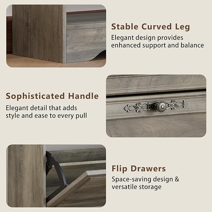 Shoe Cabinet for Entryway, Slim Shoe Storage Cabinet with Adjustable Shelves, Wooden Rack and Organizer for Small Spaces, Closet, Foyer, Hallway