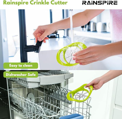 Rainspire Apple Cutter 8 Slices, 8 Blade Apple Slicer and Corer, Apple Corer Tool with Stainless Steel Blades, Super Sharp Fruit Cutter Fruit Slicer, Green