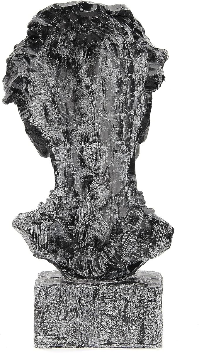 Leekung African Sculpture Resin Figurine, Handmade Home Decor, 12.2x6.3x4.3 inches, Black