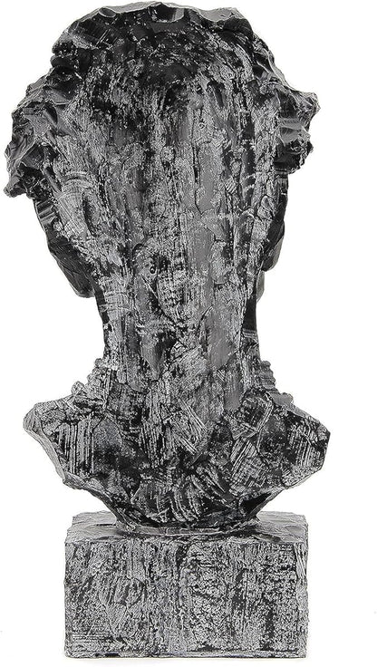 Leekung African Sculpture Resin Figurine, Handmade Home Decor, 12.2x6.3x4.3 inches, Black