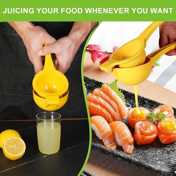 TEZZ Extra Large Citrus Squeezer, Premium Heavy Duty Mental Handhelp Juicer for Lemon, 3.5 Inch Hand Press Lemon Juice Squeeze, Lime Squeezer Bar Tool, Manual Citrus Press | Large bowl ergonomic handle easy handheld press for lemons and limes