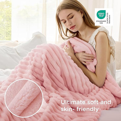 Bedsure GentleSoft Pink Twin XL Blanket for Bed - Super Soft Cozy Blankets for Women, Cute Large Blanket for Girls, Coral Pink, 66x90 Inches