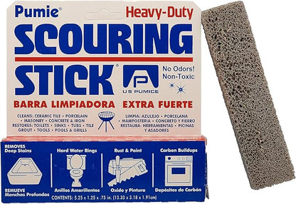 PUMIE 3 Pack Scouring Stick, Toilet Bowl Ring Remover, Heavy Duty Extra Strong Pumice Cleaning Bar, Pumice Stone for Cleaning Toilet Rings, Bathroom & Kitchen Stains by USPumice