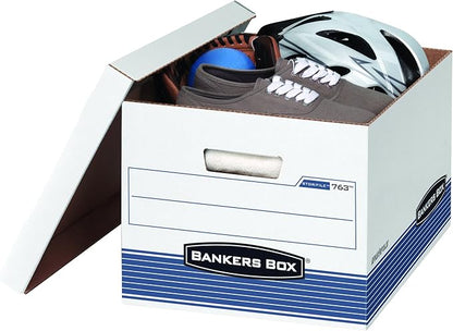 Bankers Box 30-Pack Medium Duty File Storage Boxes with Lids, FastFold Assembly, Letter/Legal, STOR, (0076316)