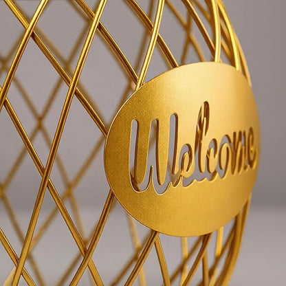 Gold Metal Wire Coffee Pod Holder Basket with Wood Base & Lid, Crystal Knob Capsule Storage Organizer Compatible with Nespresso Vertuo, Holds 60 Original or 26 Vertuo for Coffee Station Countertop
