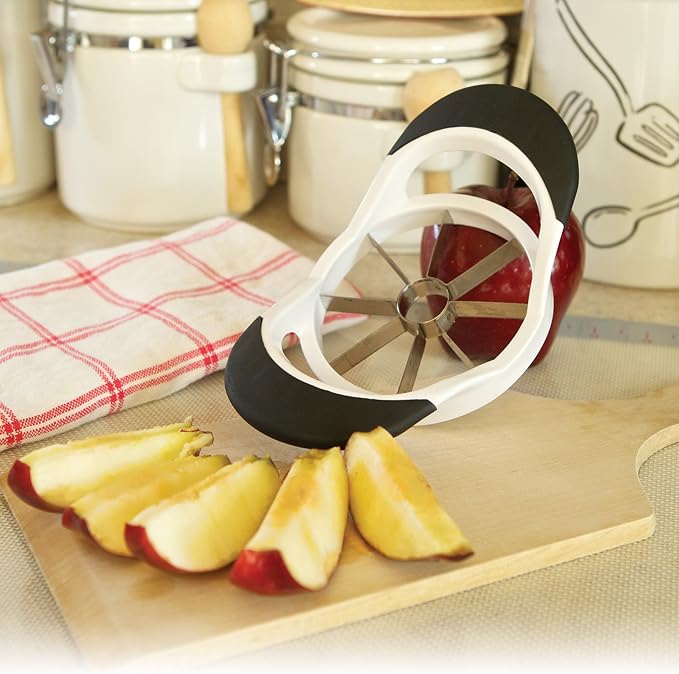 Fox Run Apple Slicer and Corer, 4.25 x 7 x 2 inches, White