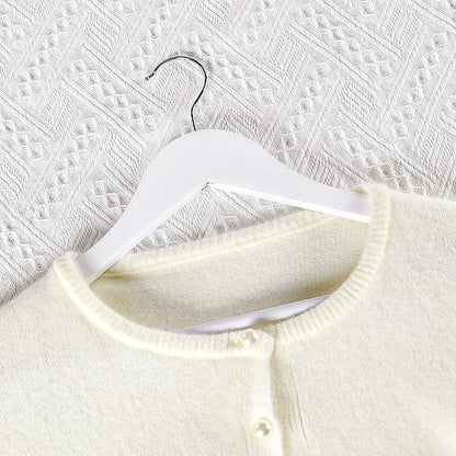 TOPIA HANGER Wooden Coat Hangers 20 Pack, White Wood Suit Hangers with Non Slip Pants Bar, 360° Swivel Hook and Shoulder Notches for Camisole, Jacket, Pants, Smooth Finish Clothes Hangers - CT34W20