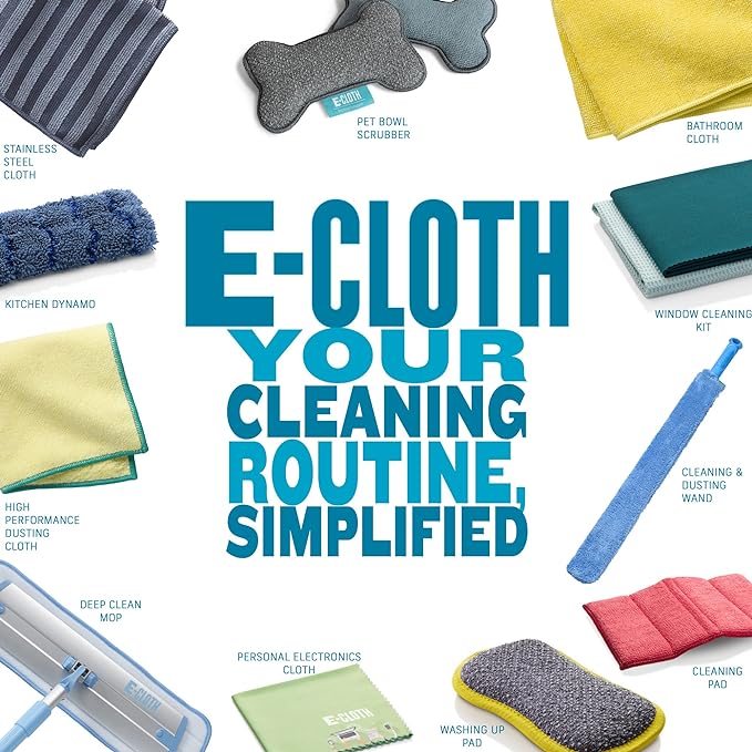 E-Cloth Washing Up Pad, Premium Microfiber Non-Scratch Kitchen Dish Scrubber Sponge, Ideal for Dish, Sink and Countertop Cleaning, 100 Wash Guarantee, Yellow, 1 Pack