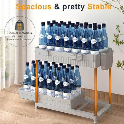 Sevenblue 3 Pack Under Sink Organizers, 2-Tier Multi-Use Kitchen and Bathroom Organizers and Storage with Sliding Drawers, Bathroom Cabinet Organizer (Gray, 14.8 Inch)