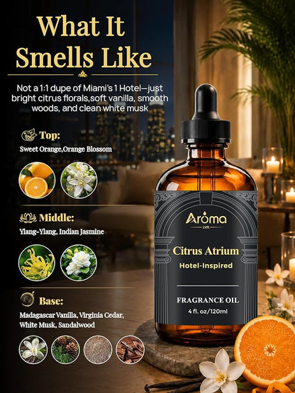 Citrus Atrium - Hotel Collection Diffuser Oil | Hotel-Inspired Miami Citrus Scent