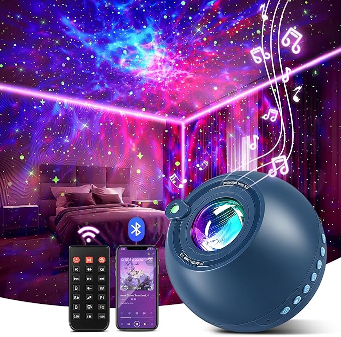 Star Projector for Bedroom Galaxy Projector for Bedroom, 15 White Noise Sound Machine for Sleep 15-Color Galaxy Light Projector for Bedroom,Bluetooth Star Lights Teen Girl Gifts Trendy Stuff Boy Gifts