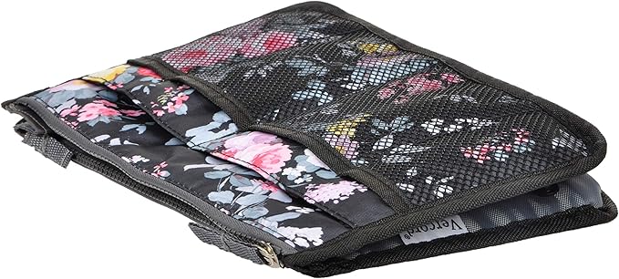 Vercord Purse Organizer Insert for Handbags Bag Organizers Inside Tote Pocketbook Women Nurse Nylon 13 Pockets Peony Flowers Small