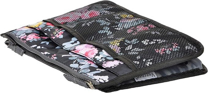 Vercord Purse Organizer Insert for Handbags Bag Organizers Inside Tote Pocketbook Women Nurse Nylon 13 Pockets Peony Flowers Small